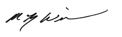 President M. Roy Wilson Signature