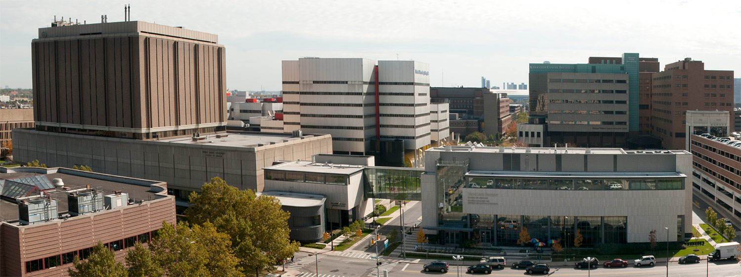 A landscape photograph of the Wayne State University School of Medicine building on campus